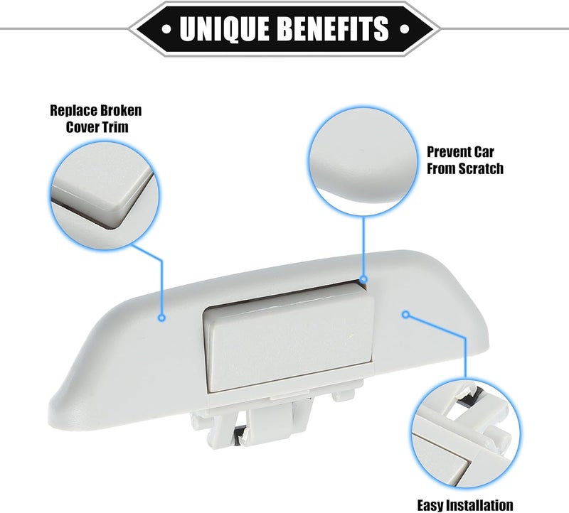 VekAuto Rear Sunroof Shade Handle Compatible for Audi Q7 2010-2015, Durable Plastic Gray - Image 3